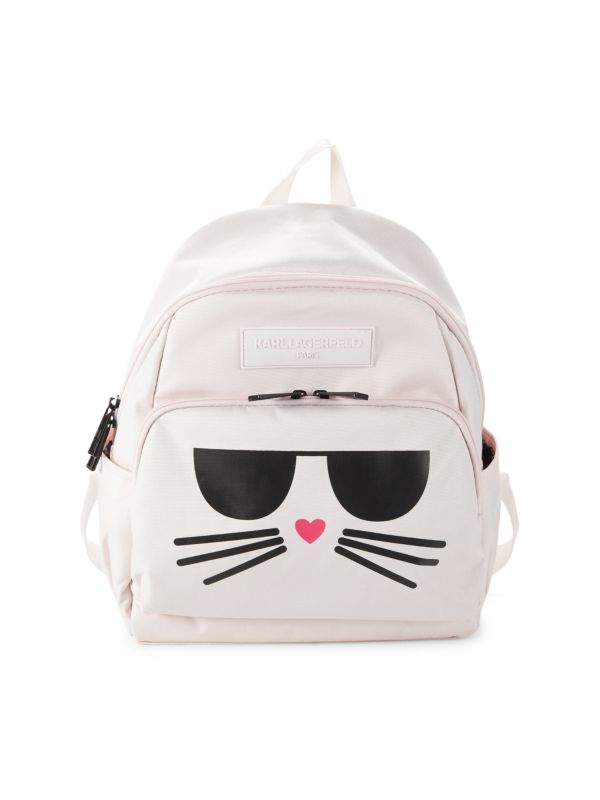 Karl Lagerfeld Paris Cat-Logo Textile Backpack